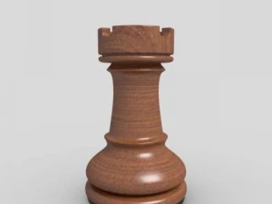 chess pieces  chessboard  wood 3D Model