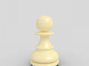 chess pieces  chessboard  wood 3D Model