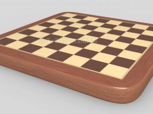 chess pieces  chessboard  wood 3D 模型
