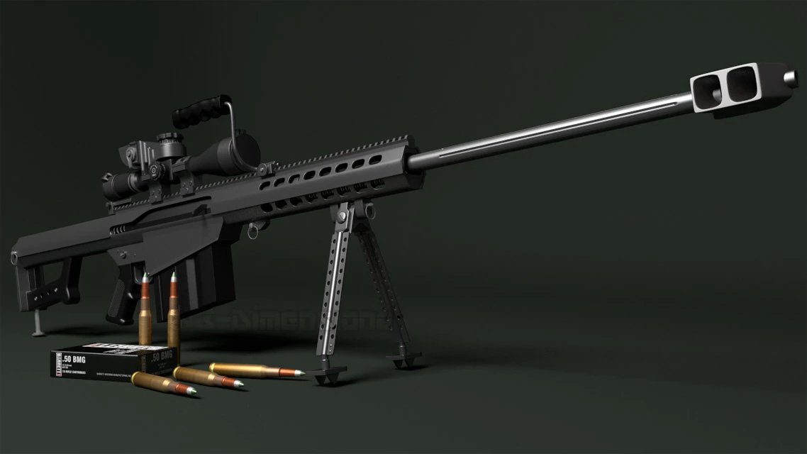 barret m107 3D Model .c4d .max .obj .3ds .fbx .stl .blend 