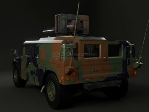 hummer with m242 bushmaster Modello 3D