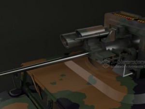 hummer with m242 bushmaster Modello 3D