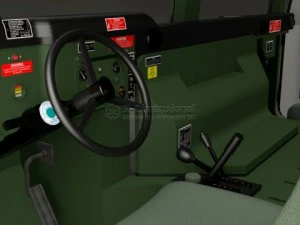 hummer with m242 bushmaster 3D Model
