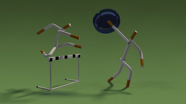 cigarette man 3D Модель .c4d .max .obj .3ds .fbx .stl .blend 