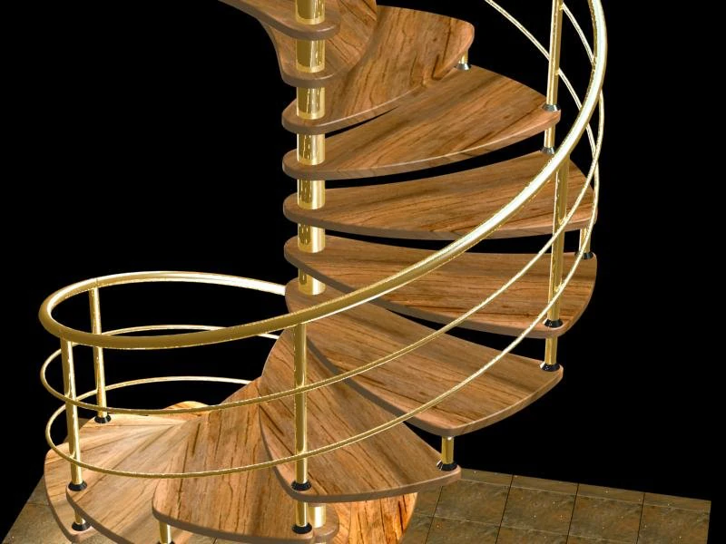 spiral stairs 3D Model .c4d .max .obj .3ds .fbx .stl .blend 