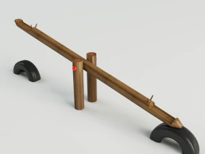 girafa gangorra Modelo 3D