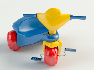 प्लास्टिक तिपहिया साइकिल 3D मॉडल