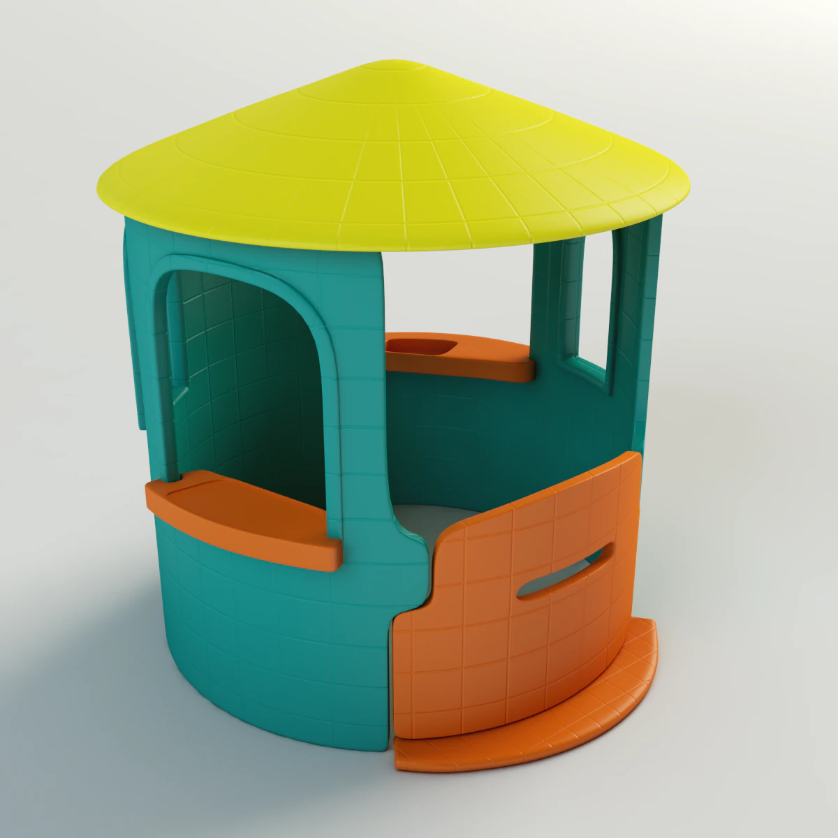 plastic toy house 3D Model .c4d .max .obj .3ds .fbx .stl .blend 