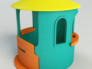plastic toy house 3D Model