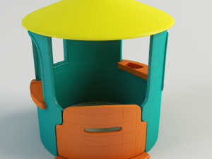 plastic toy house 3D Model