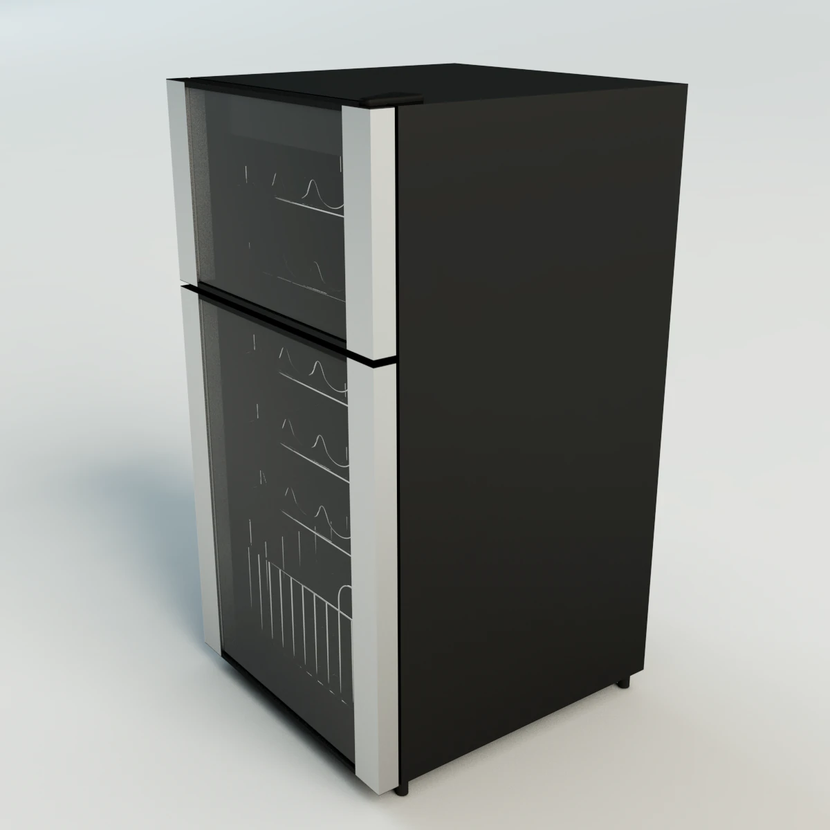 wine cooler 3D Model .c4d .max .obj .3ds .fbx .stl .blend 