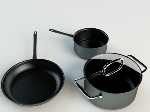 set of pans 3Dモデル