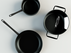 set of pans 3Dモデル