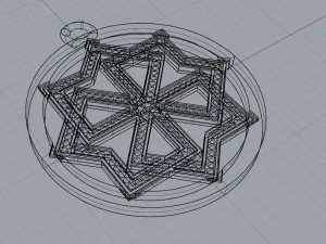 pingente Modelo de Impressão 3D