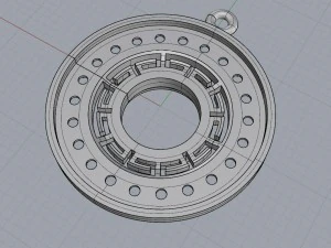 pingente Modelo de Impressão 3D