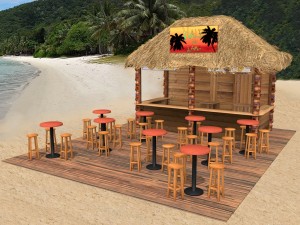 kiosk on the beach Model 3D