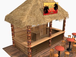 kiosk on the beach 3D Model