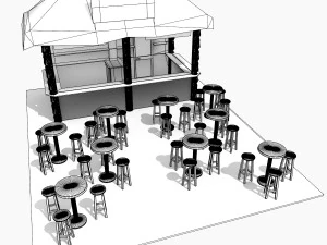 kiosk on the beach 3D Model