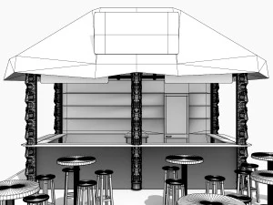 kiosk on the beach 3D Model