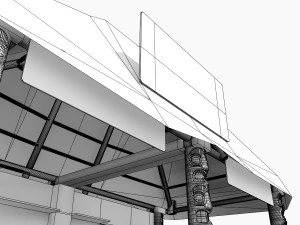 kiosk on the beach 3D Model