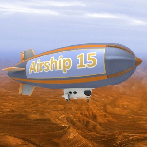 airship 3D Model .c4d .max .obj .3ds .fbx .stl .blend 