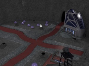 space city in a crater 3D मॉडल