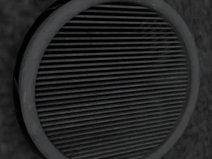 space city in a crater 3D Model