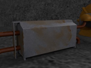 space city in a crater Modelo 3D