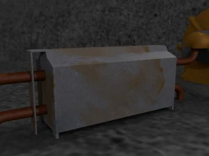 space city in a crater 3D Model