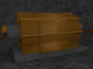 space city in a crater 3D Model