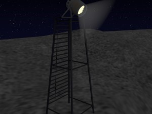 space city in a crater Modelo 3D