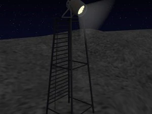 space city in a crater 3D Model