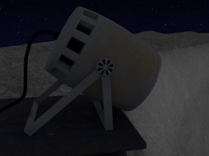 space city in a crater Modelo 3D