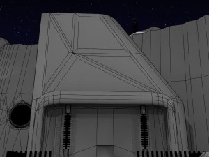 space city in a crater 3D Model