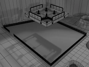 space city in a crater 3D Model