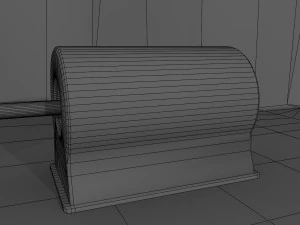 space city in a crater 3D Model