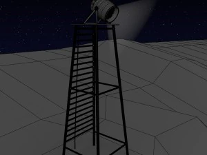 space city in a crater 3D Model