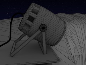 space city in a crater Modelo 3D