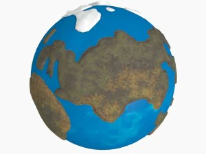 caricature of earth 3D Model