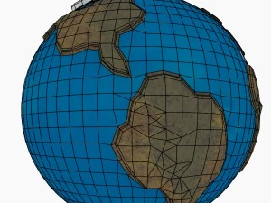caricature of earth 3D Model