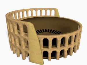 simple colosseum Model 3D