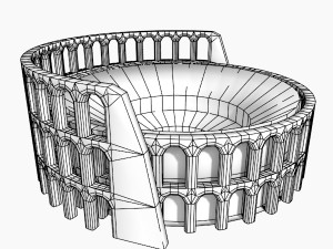 simple colosseum Model 3D