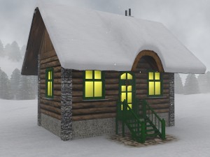 christmas lodge Modèle 3D