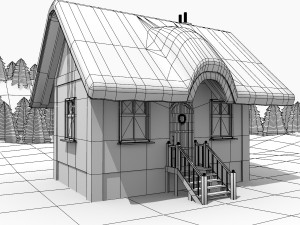christmas lodge 3D Model