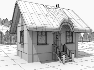 christmas lodge 3D Model