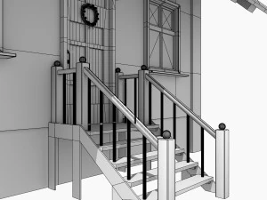 christmas lodge 3D Model