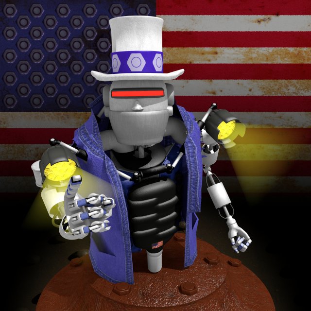 i want you robot 3D मॉडल .c4d .max .obj .3ds .fbx .stl .blend 