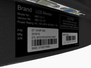 monitor gen&eacute;rico Modelo 3D