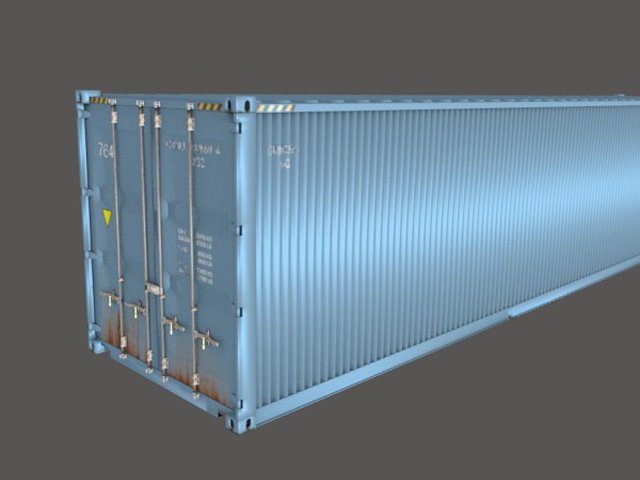 shipping container 40 feet box 3D Model .c4d .max .obj .3ds .fbx .stl .blend 