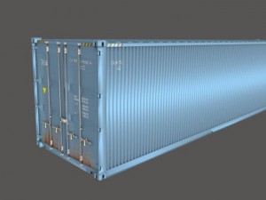 shipping container 40 feet box 3D Model